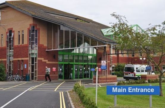 Main entrance of Royal Devon and Exeter Hospital