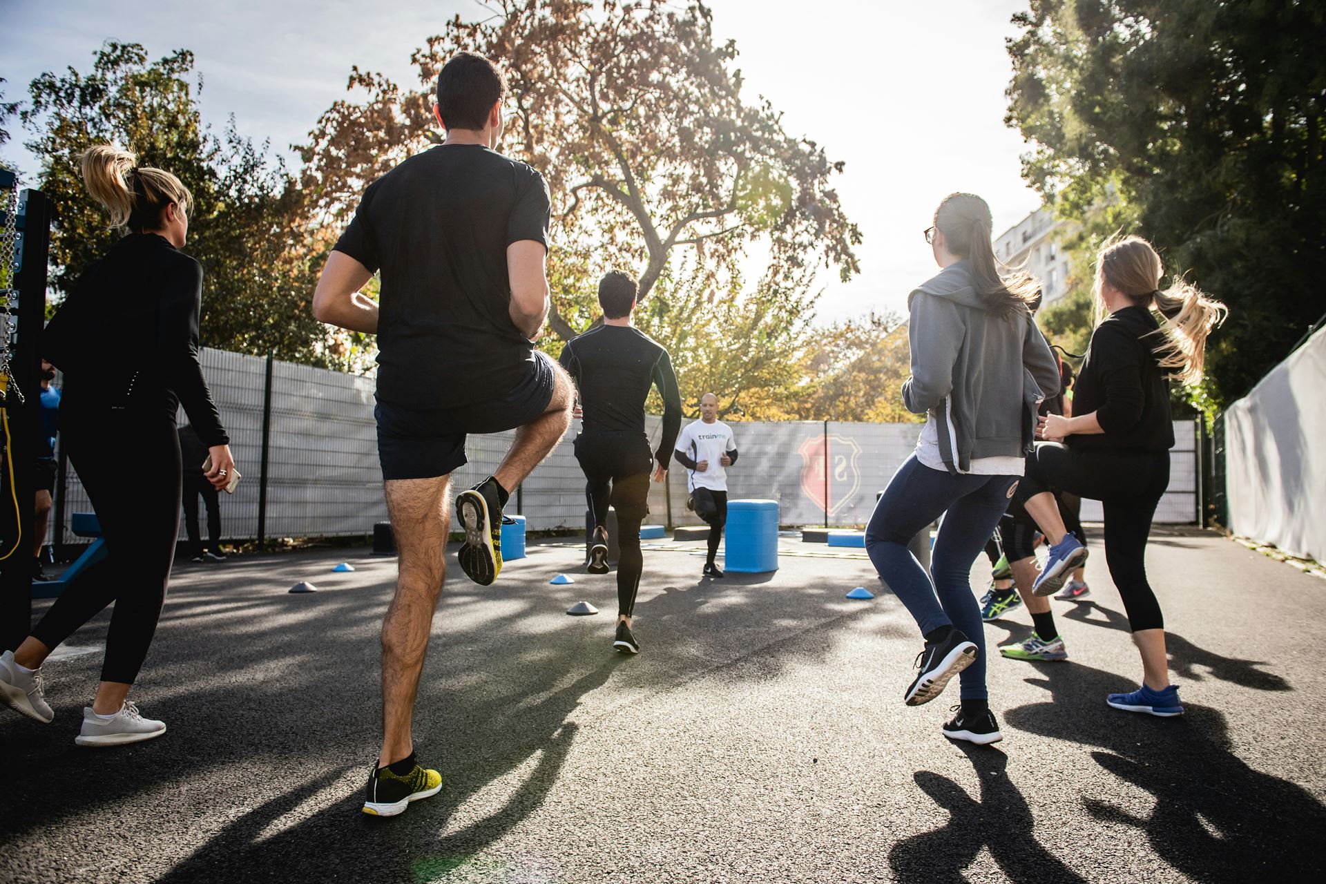 a group exercise class